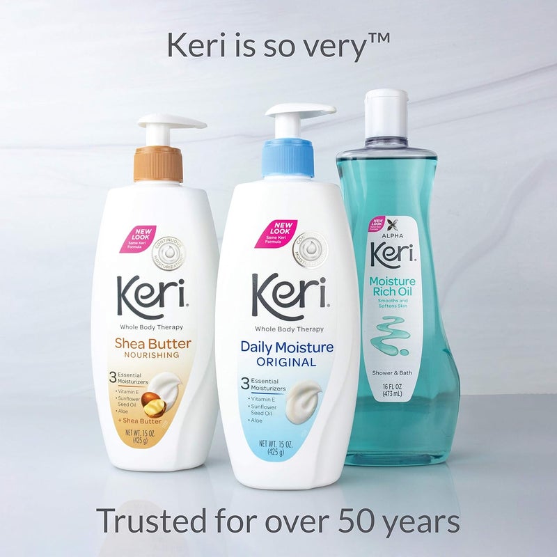 Keri Shower & Bath Moisture Rich Oil - Delicate, 16 Fl Oz - Image 5